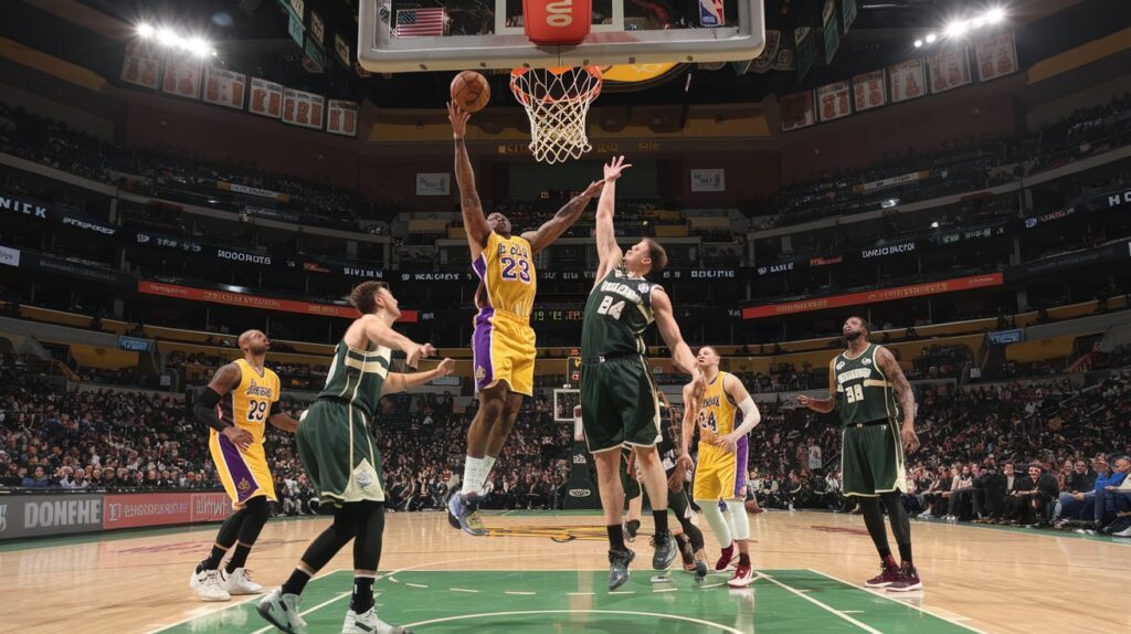 L.A. Lakers against Milwaukee Bucks: The Game's Player Statistics