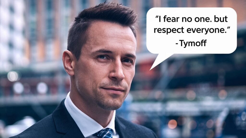 I Fear No One, But Respect Everyone." - Tymoff