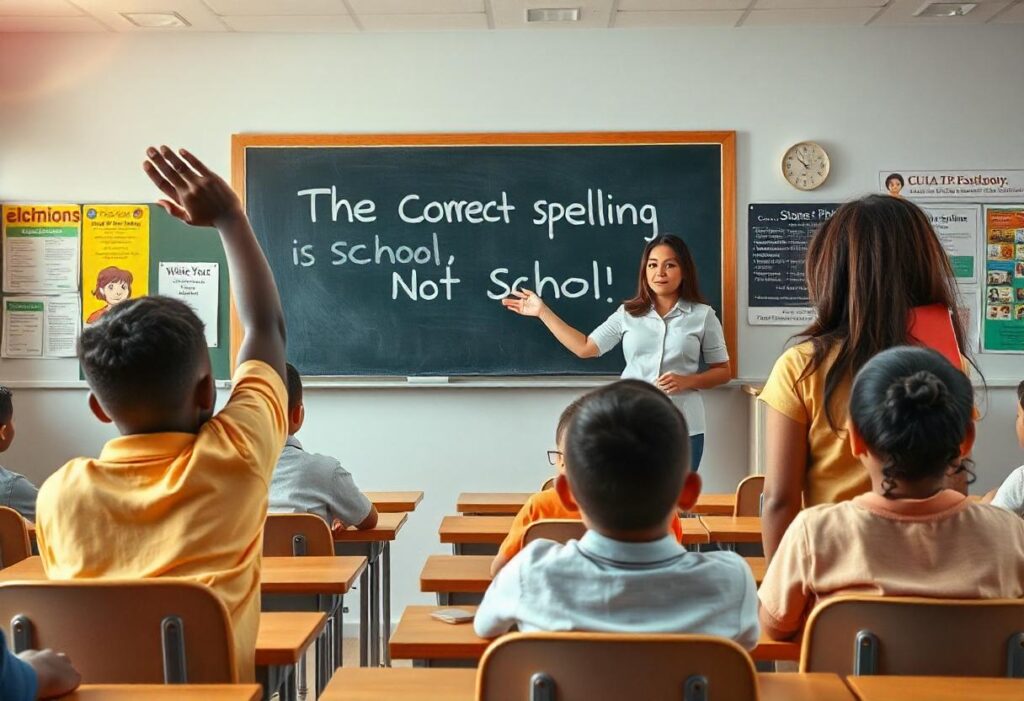 "The Correct Spelling is School, Not School. Some Pe - Tymoff"