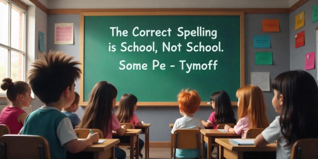 “The Correct Spelling is School, Not School. Some Pe – Tymoff”