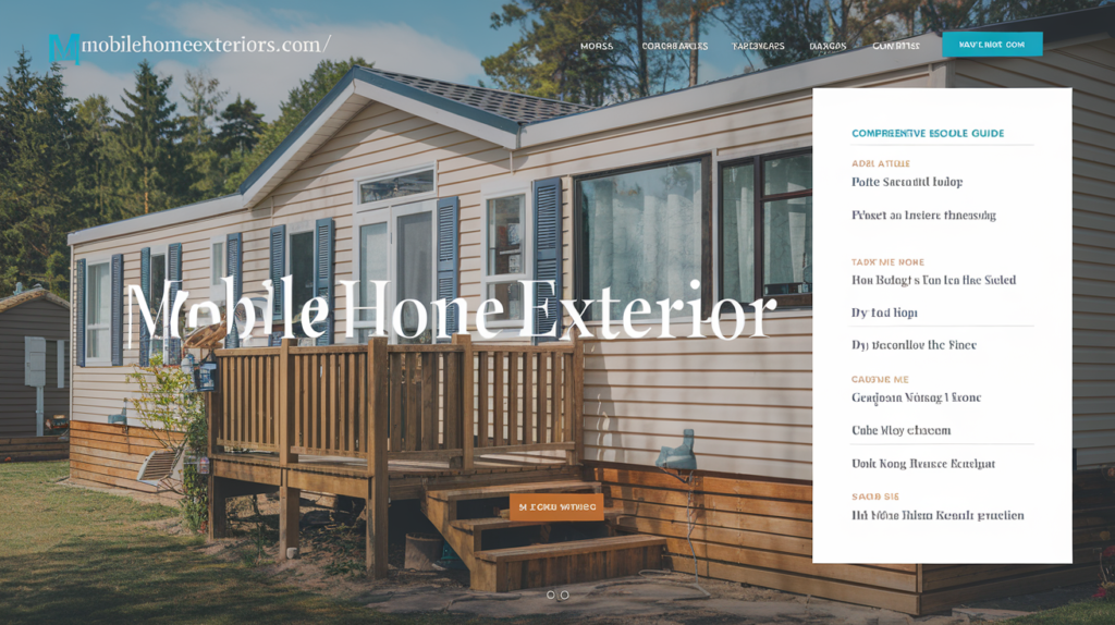 A Comprehensive Resource Guide to https://mobilehomeexteriors.com/