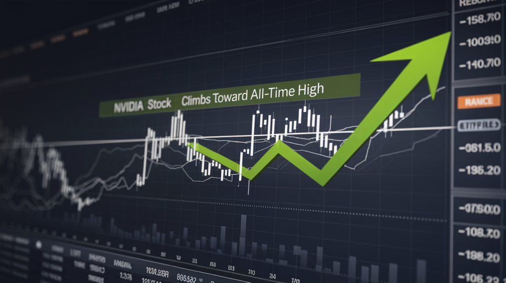 Nvidia Stock Climbs Toward All-Time High