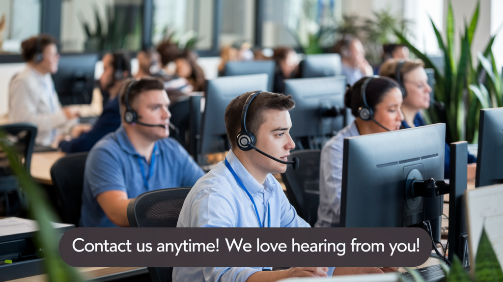 Contact us anytime! We love hearing from you!