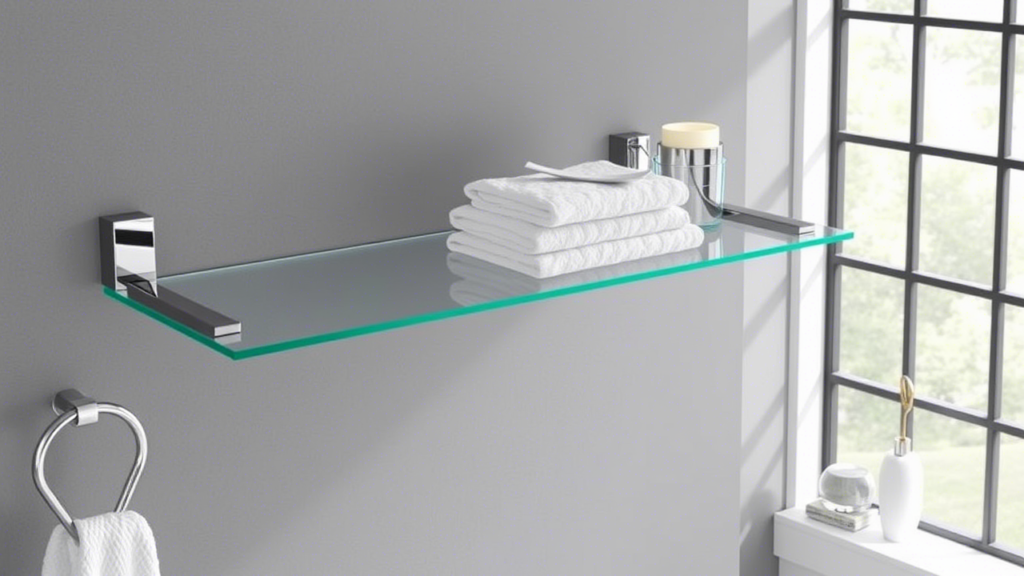 Signature Hardware Farber Collection Glass Bath Shelf 5812