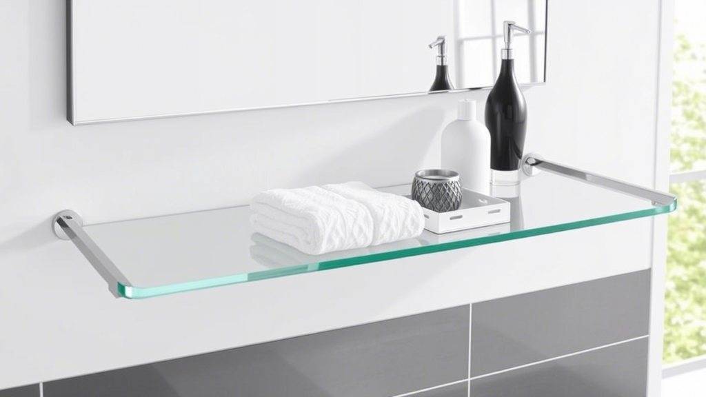 Signature Hardware Farber Collection Glass Bath Shelf 5812