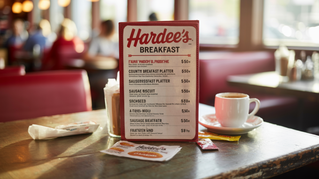 hardee's breakfast menu with prices