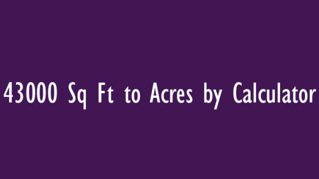 sq ft to acres