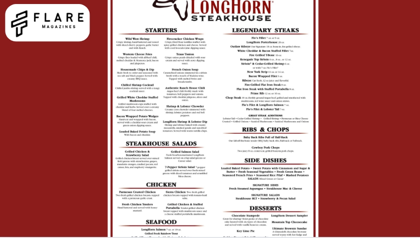 longhorn menu with prices