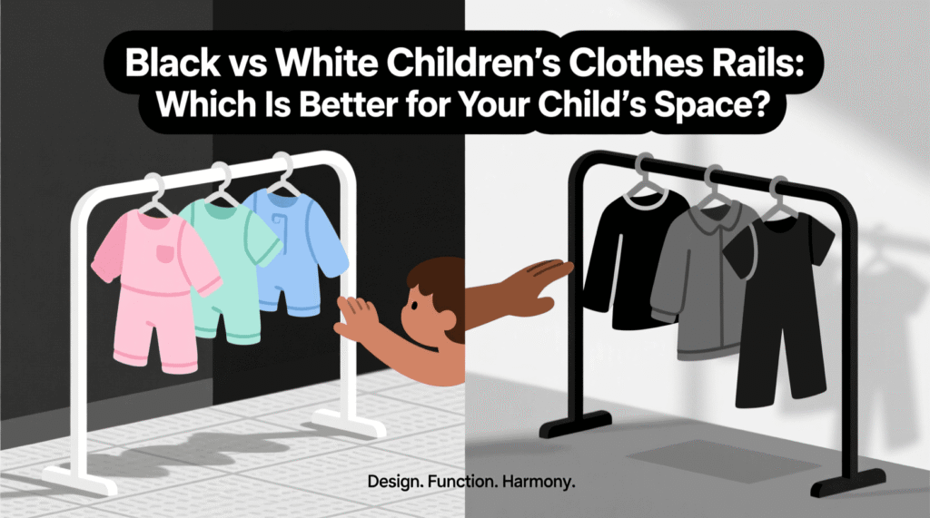 Black vs White Children's Clothes Rails: Which Is Better for Your Child’s Space?